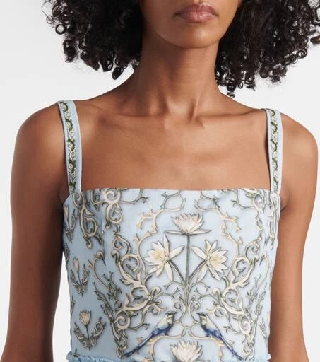 Agua by Agua Bendita Lima Soledad embroidered cotton minidress 4
