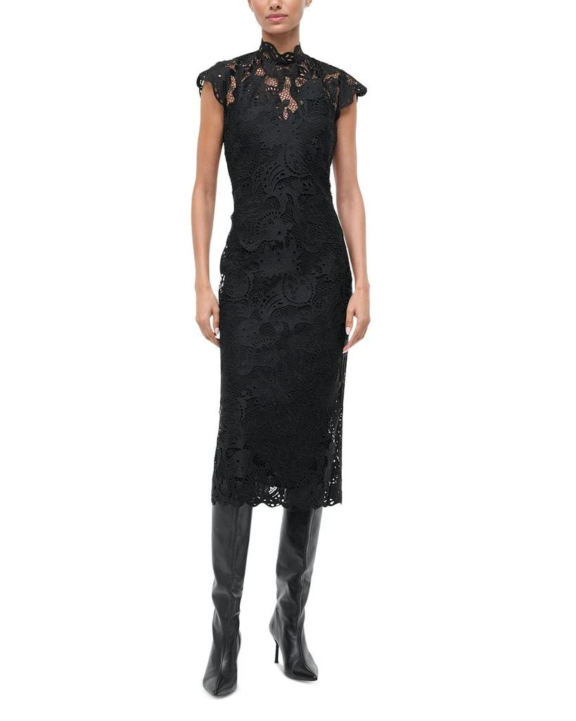 staud chandler tie-detailed organza midi dress Chandler Tie-Detailed Organza Midi Dress By Staud | Moda Operandi