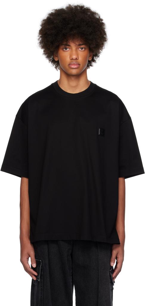 Wooyoungmi Black Square Label T-Shirt - T-Shirts - BeyondStyle