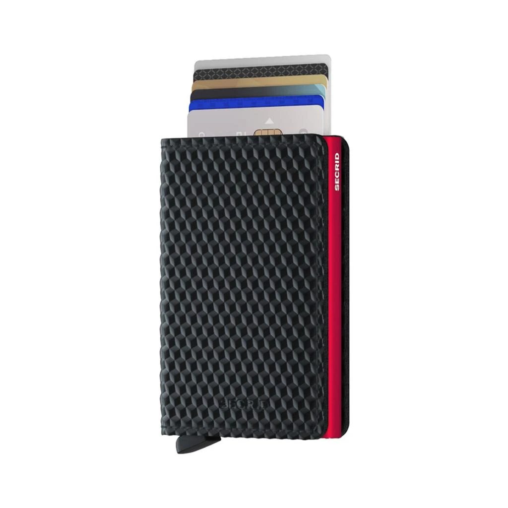 SECRID Scu-black-red slim wallet - cubic black- red 1