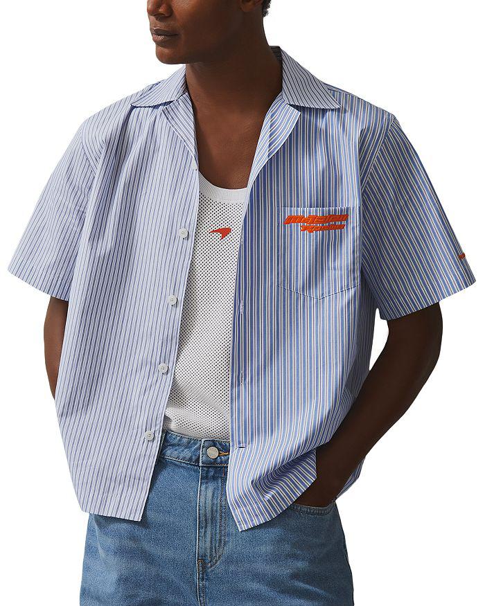 REISS Short Sleeve Poplin Camp Shirt
