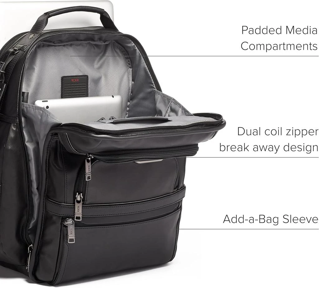 Tumi TUMI - Alpha Brief Pack - Men's and Women's Work and Travel Laptop Backpack with Padded Adjustable Strap - Fits Up to 15" Screen - Black 4