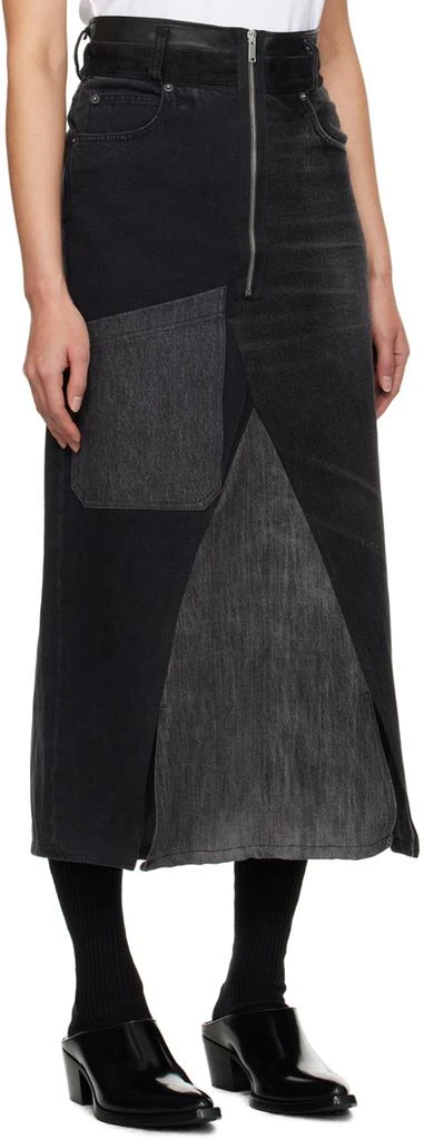 Carter Young Black Re-Worked Denim Maxi Skirt 2