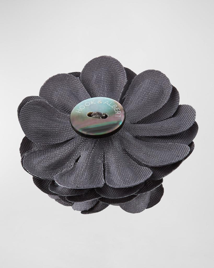 Hook + Albert Satin Dahlia Flower Lapel Pin
