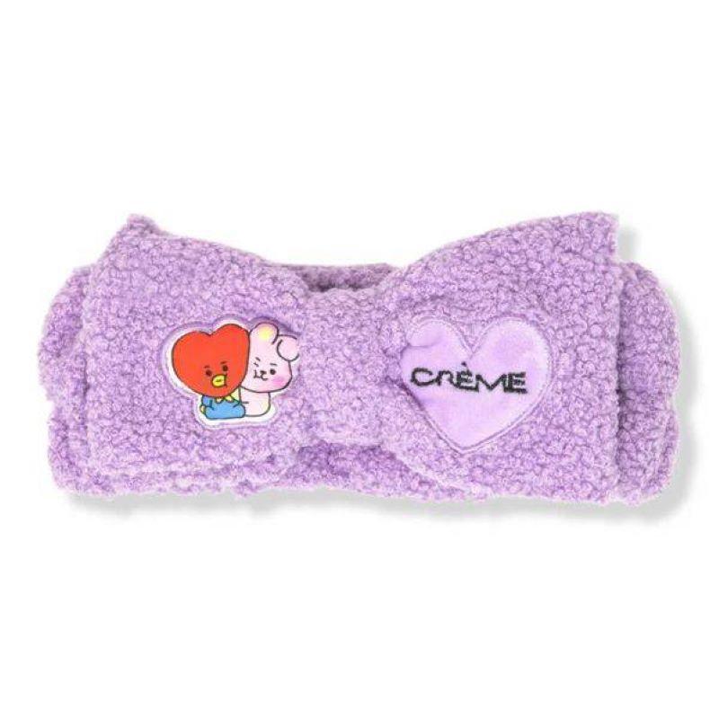 The Creme Shop The Crème Shop - BT21 Plush Spa Teddy Headband in Starstruck Purple (Tata & Cooky)