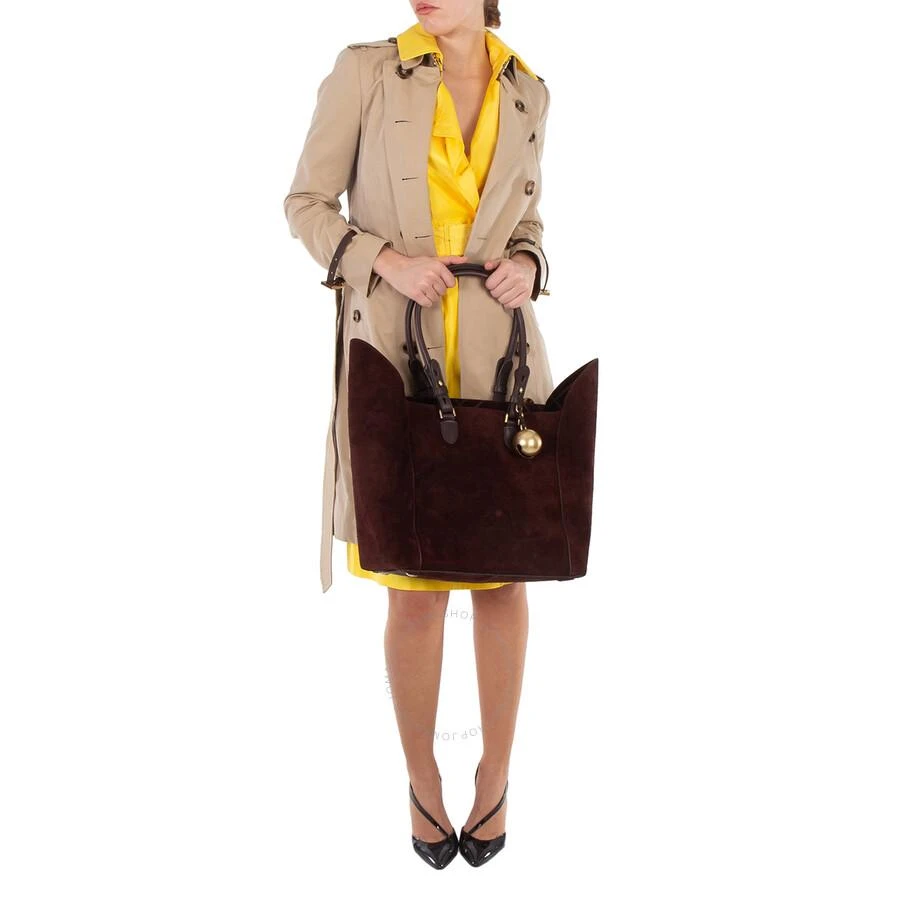 Burberry Medium Calf Suede Shield Tote Bag 3