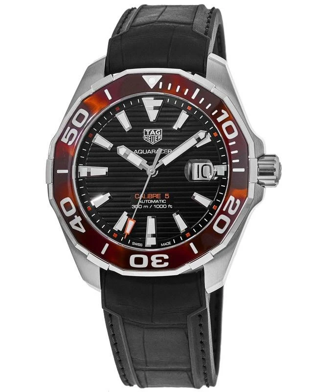 TAG Heuer Tag Heuer Aquaracer 300M Automatic Black Dial Black Rubber Strap Men's Watch WAY201N.FT6177 1