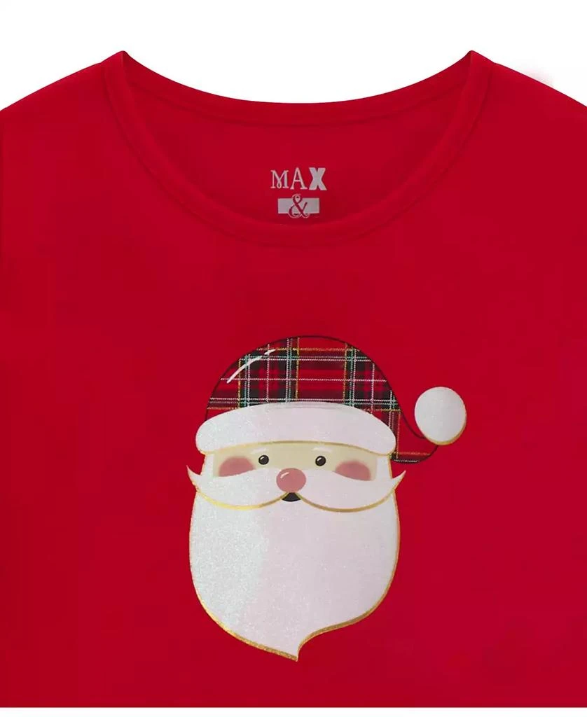 Max & Olivia Girls Holiday Plaid 2pc Pajama Set 2