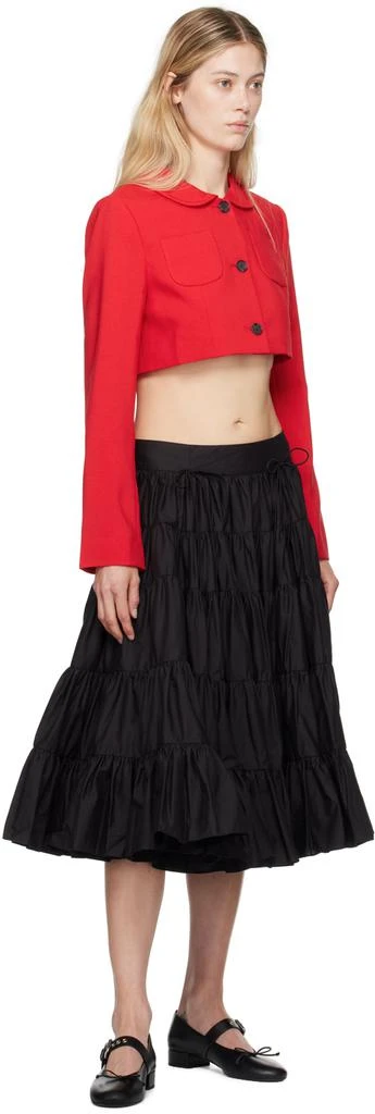 Sandy Liang Black Hetti Midi Skirt 4