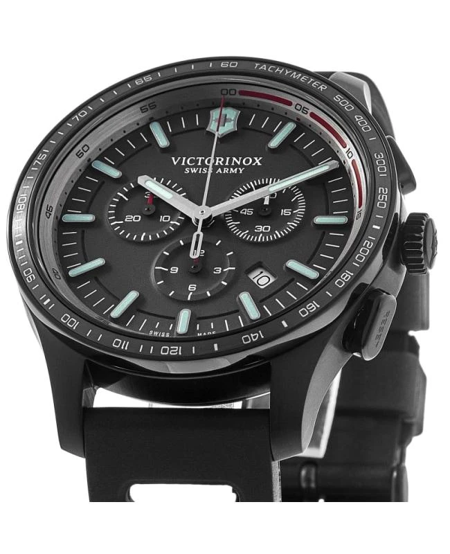 Swiss Army Victorinox Swiss Army Alliance Sport Chronograph Grey Dial Black Rubber Strap Men's Watch 241818 2