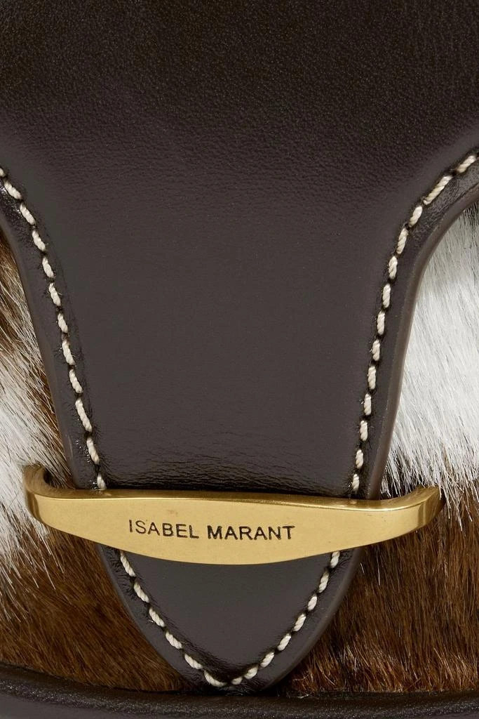 Isabel Marant Botsy leather-trimmed calf hair cross-body bag 4
