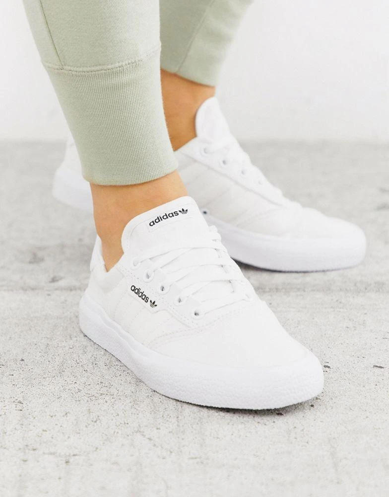 Adidas adidas Originals 3MC trainers in triple white 1