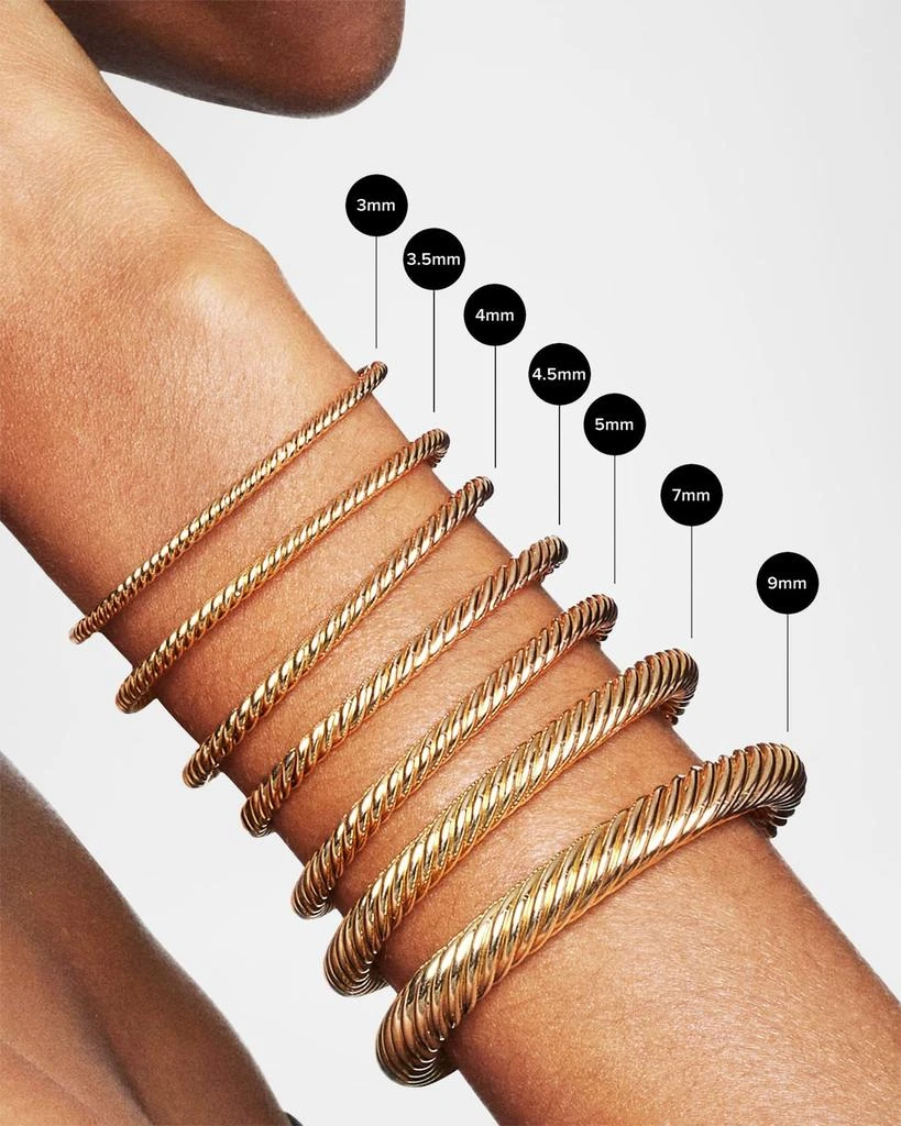 David Yurman Modern Cablespira Bracelet in 18K Gold with Gemstones and Diamonds, 4mm 3