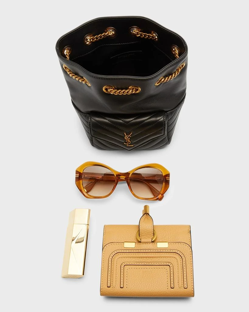Yves Saint Laurent Joe Mini YSL Bucket Bag in Smooth Leather 8