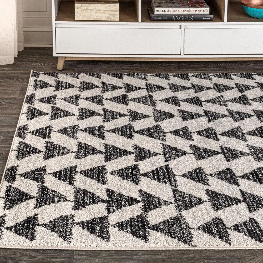JONATHAN Y Aisha Moroccan Triangle Geometric  Area Rug 3