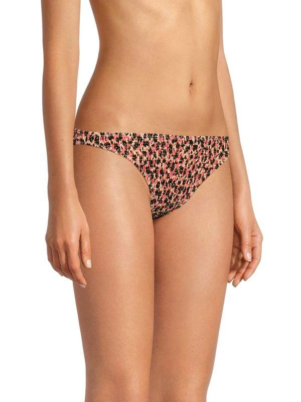 Tanya Taylor Valencia Print Smocked Bikini Bottom 3