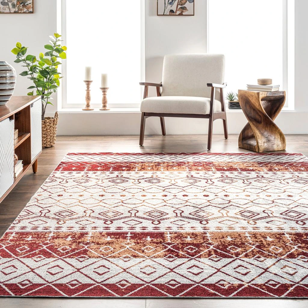 nuLOOM Audrey Machine Washable Geometric Moroccan Area Rug 4