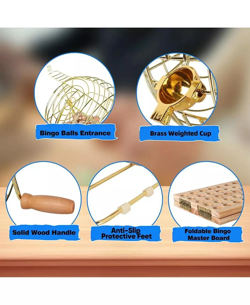 GSE Games
Sports Expert Raffle Drum,X-Large Brass Raffle Ticket Spinning Cage, Holds 15,000 Tickets or 500 Ping Pong Balls 4