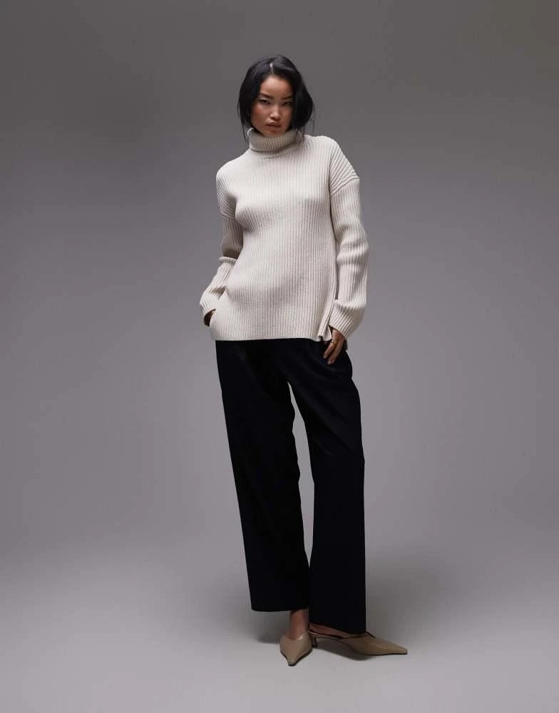 & Other Stories & Other Stories  wool and cotton blend knit oversized sweater in off white 2