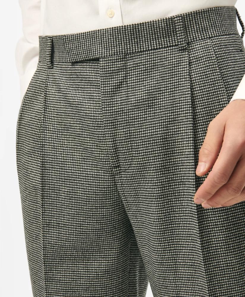 Shop Slim Fit Houndstooth Wool-Cashmere Suit Pants on Sale at
