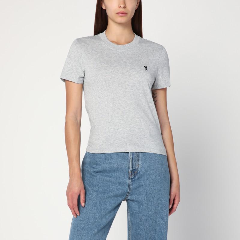AMI Paris★グレー Coeur Sacre Tシャツ AMI Gray 'Coeur Sacré' T-Shirt - T-Shirts - BeyondStyle