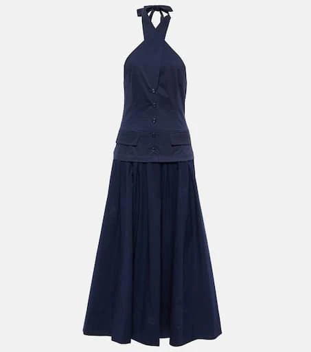Staud Harrington chino and poplin maxi dress 1