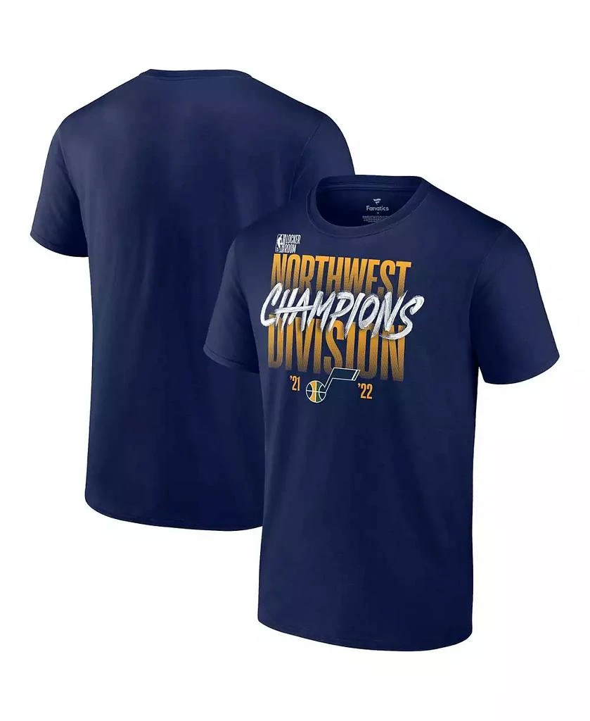 Fanatics Men's Navy Utah Jazz 2022 Northwest Division Champions Locker Room T-shirt 2