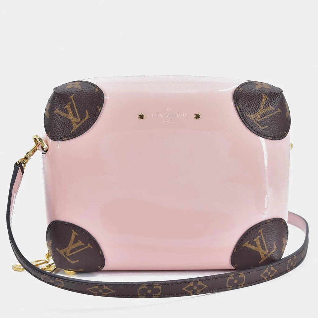 Louis Vuitton Louis Vuitton Pink Animal skin Vernis Leather Venice Crossbody Bag 1