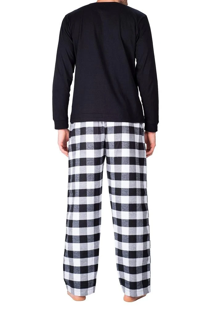 SLEEPHERO Long Sleeve Crewneck Flannel Pajama Set 2