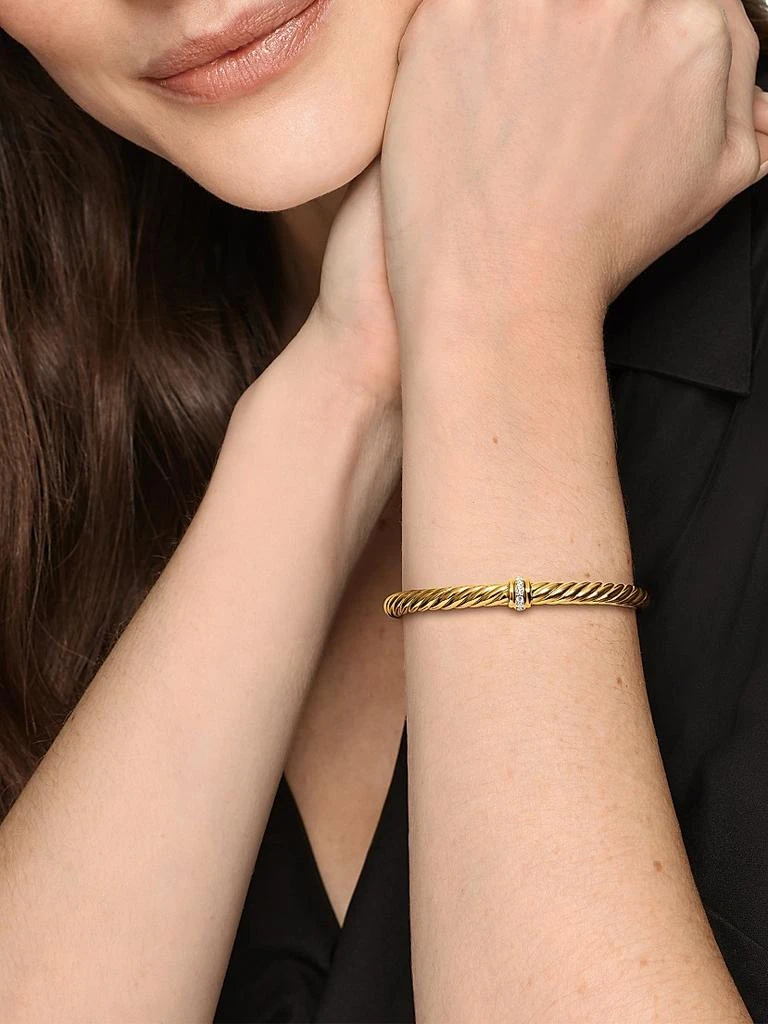 David Yurman Cablespira Flex Center Station Bracelet in 18K Yellow Gold 2