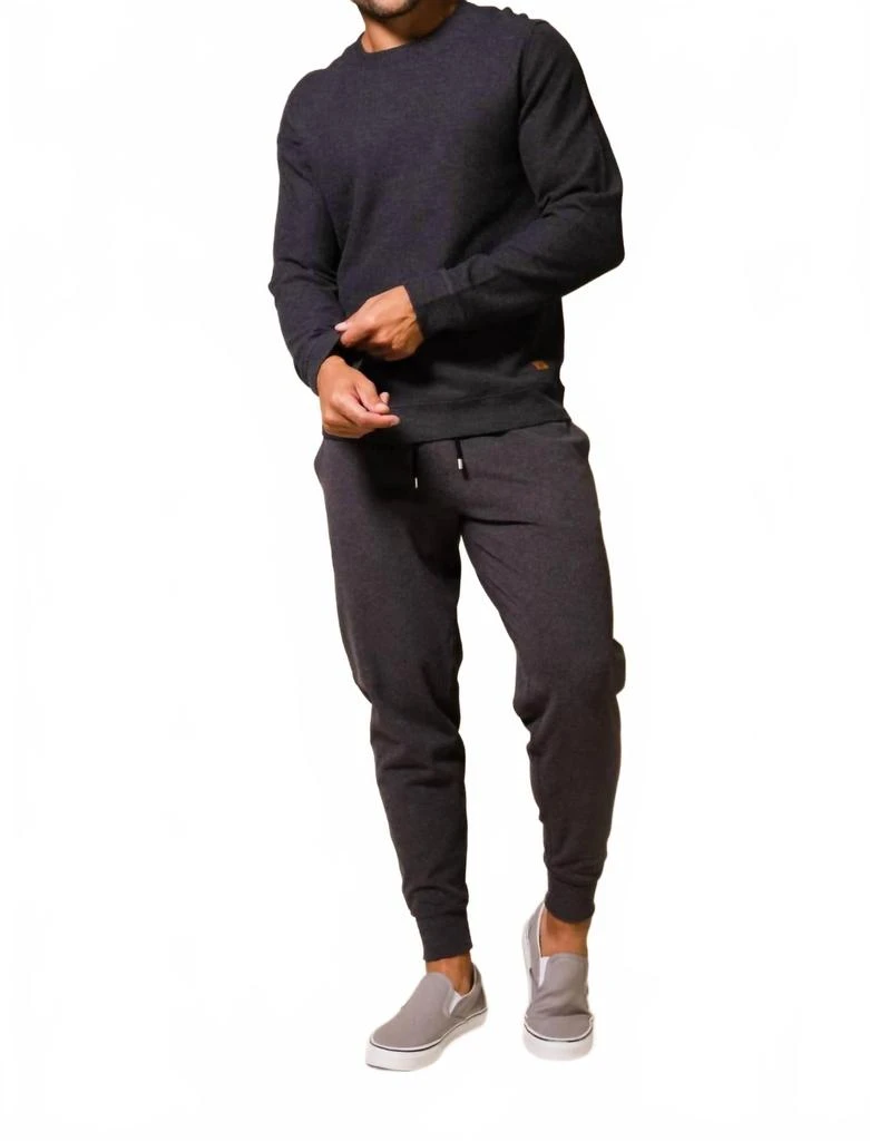 Fundamental Coast Hammerheard Long Sleeve Crew Tee In Jet Black