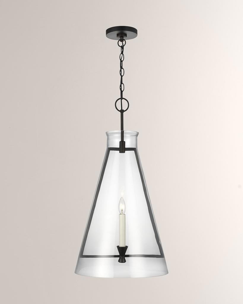 C&M by Chapman and Myers 1 - Light Pendant  Keystone  Aged Iron By Chapman & Myers
