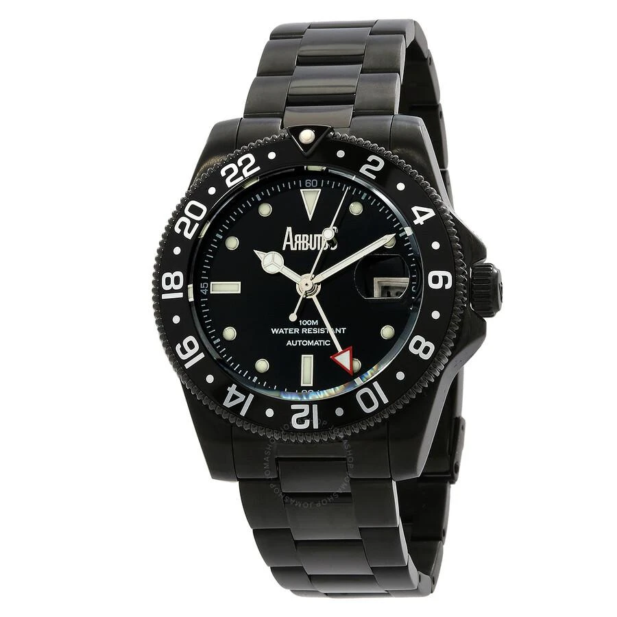 Arbutus Wall Street GMT Automatic Black Dial Men's Watch AR1806BBS 1