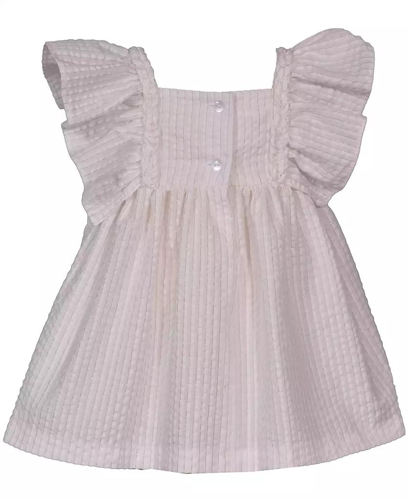 Bonnie Baby Baby Girls Flutter Sleeve Seersucker Dress