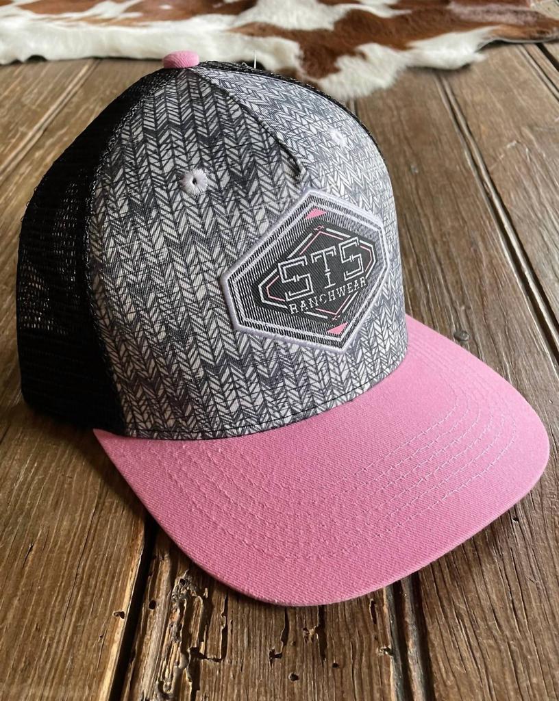 STS Ranchwear Women's Herringbone Cap In Pink