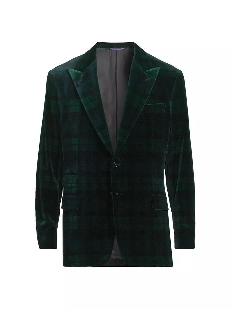 Ralph Lauren Kent Blackwatch Tartan Velvet Sport Coat 1