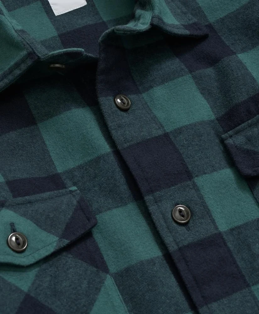 Brooks Brothers Cotton Shirt Jacket in Plaid Portuguese Flannel 2
