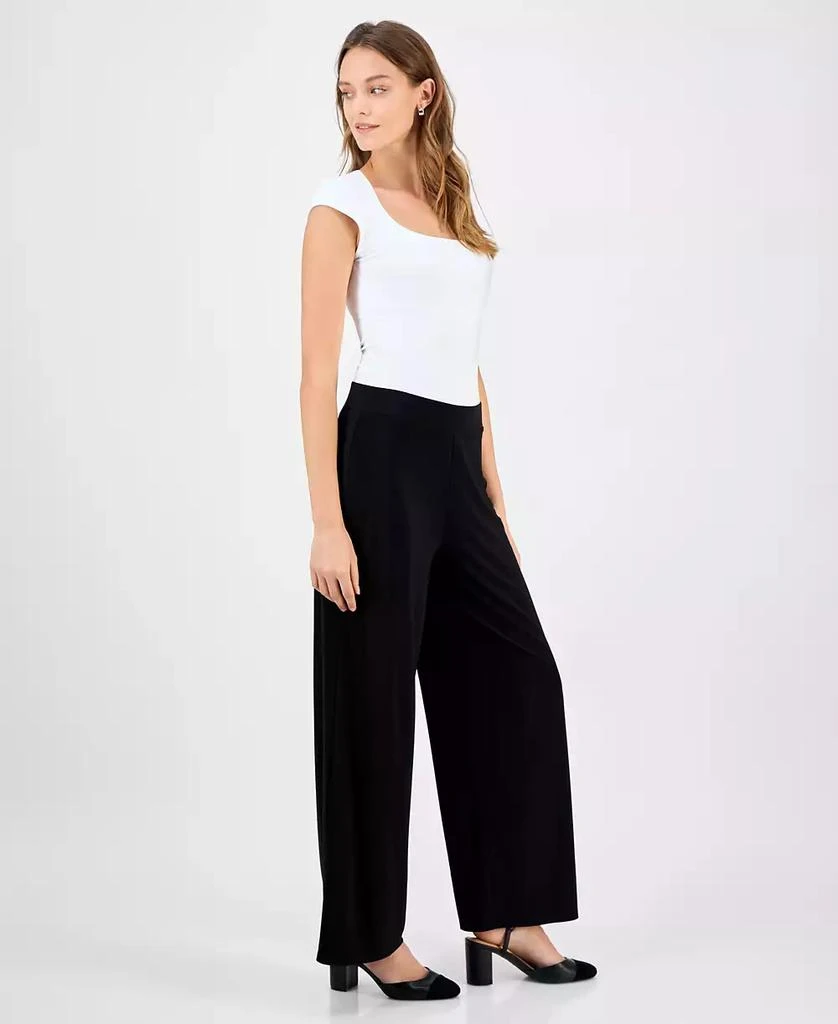 Kasper Women's Mid-Rise Wide-Leg Pull-On Pants 2