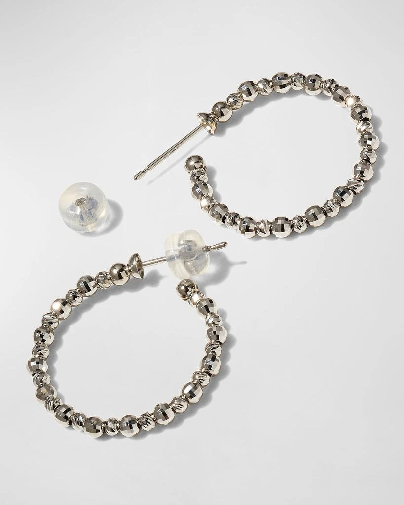 Platinum Born Platinum Small Hoop Earrings, 0.83" 4