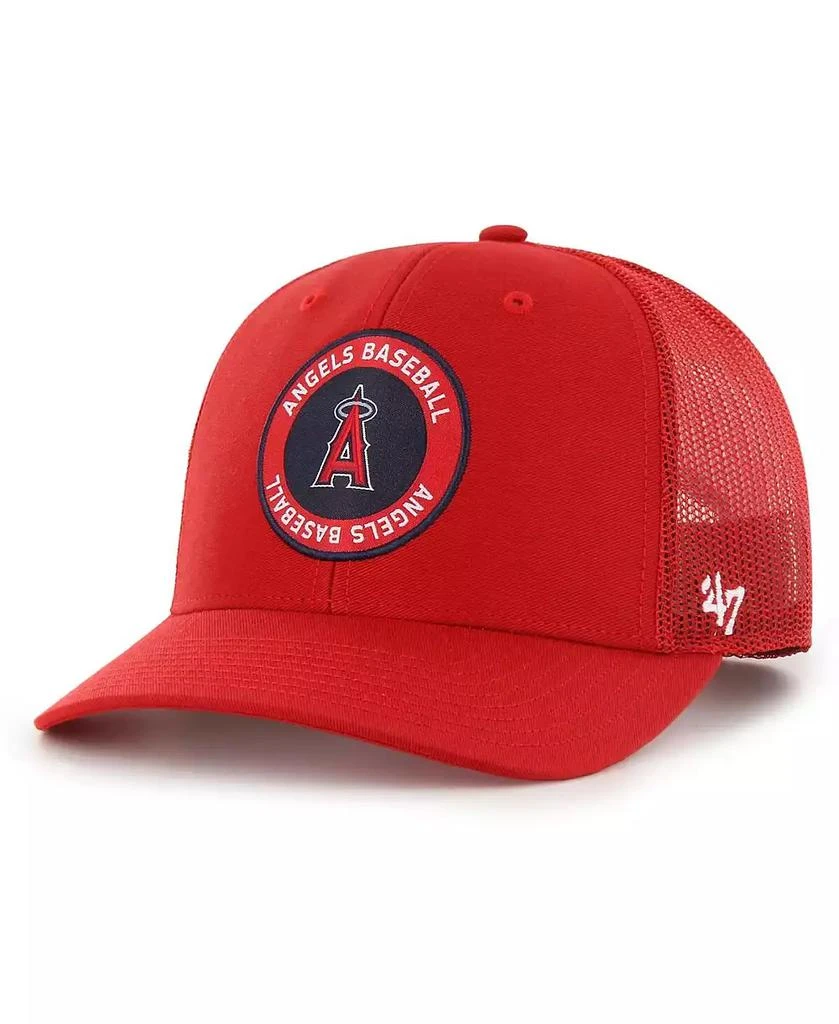 47 Brand Men's Red Los Angeles Angels Unveil Trucker Adjustable Hat 1