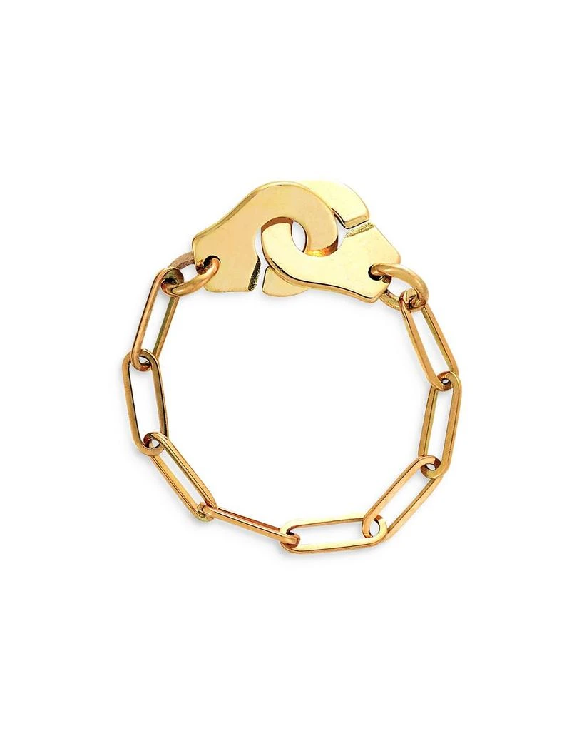 Dinh Van 18K Yellow Gold Menottes Interlocking Chain Link Ring 1
