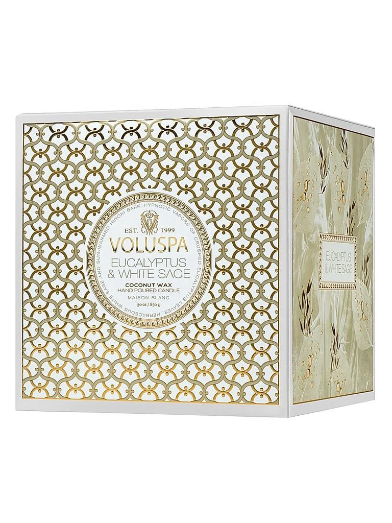 Voluspa Eucalyptus & White Sage Luxe Candle 3