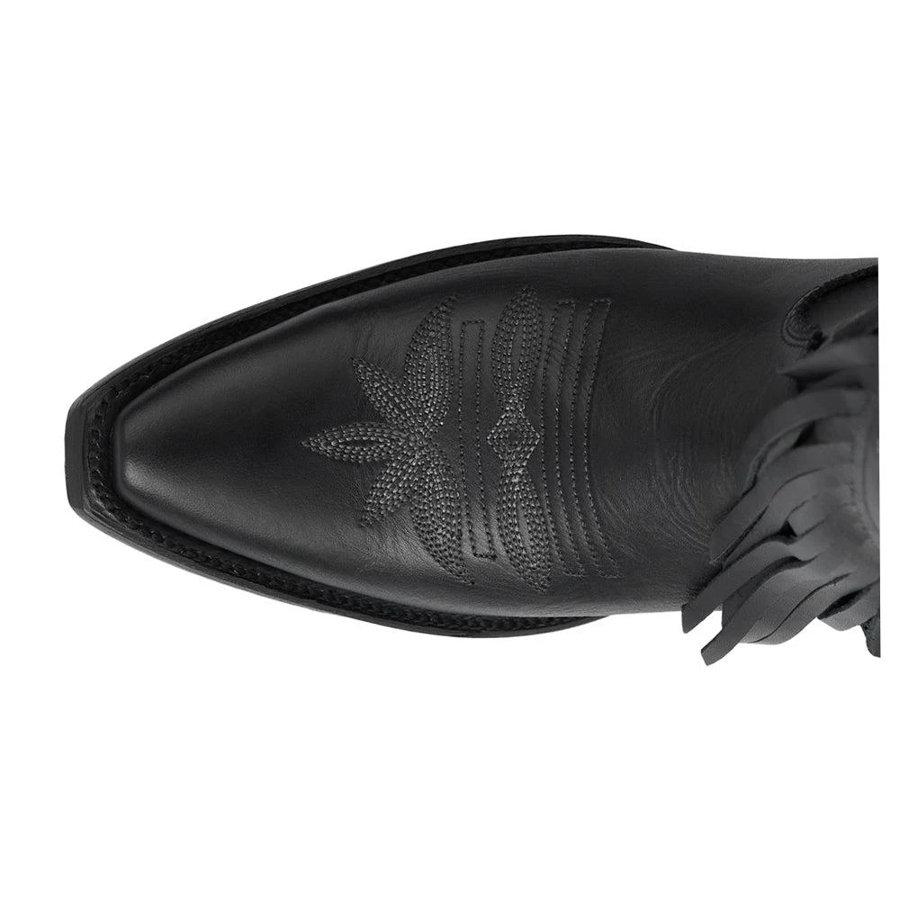 LANE Senita Falls Fringe Embroidered Snip Toe Cowboy Boots 4