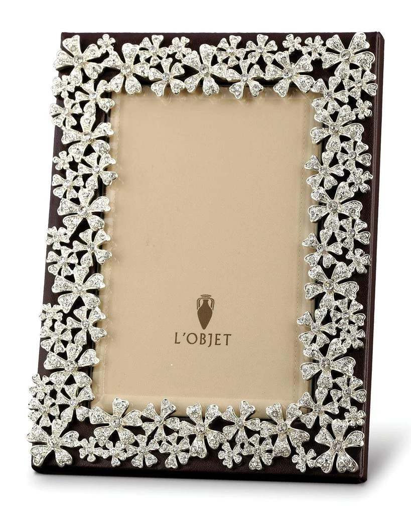 L
Objet Platinum-Plated Swarovski® Crystal Garland Picture Frame, 4 x 6
