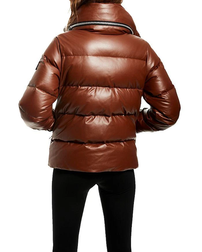 SAM. Isabel Faux Leather Puffer Coat 2