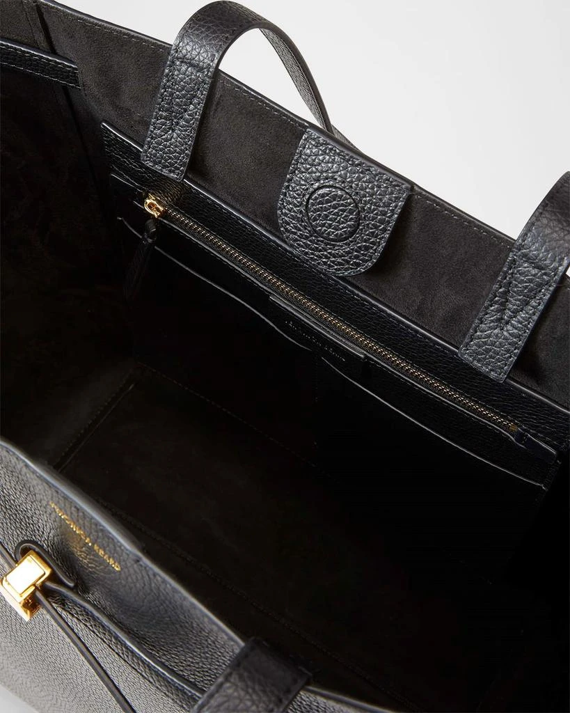 VERONICA BEARD Dash Belt North-South Leather Tote Bag 4