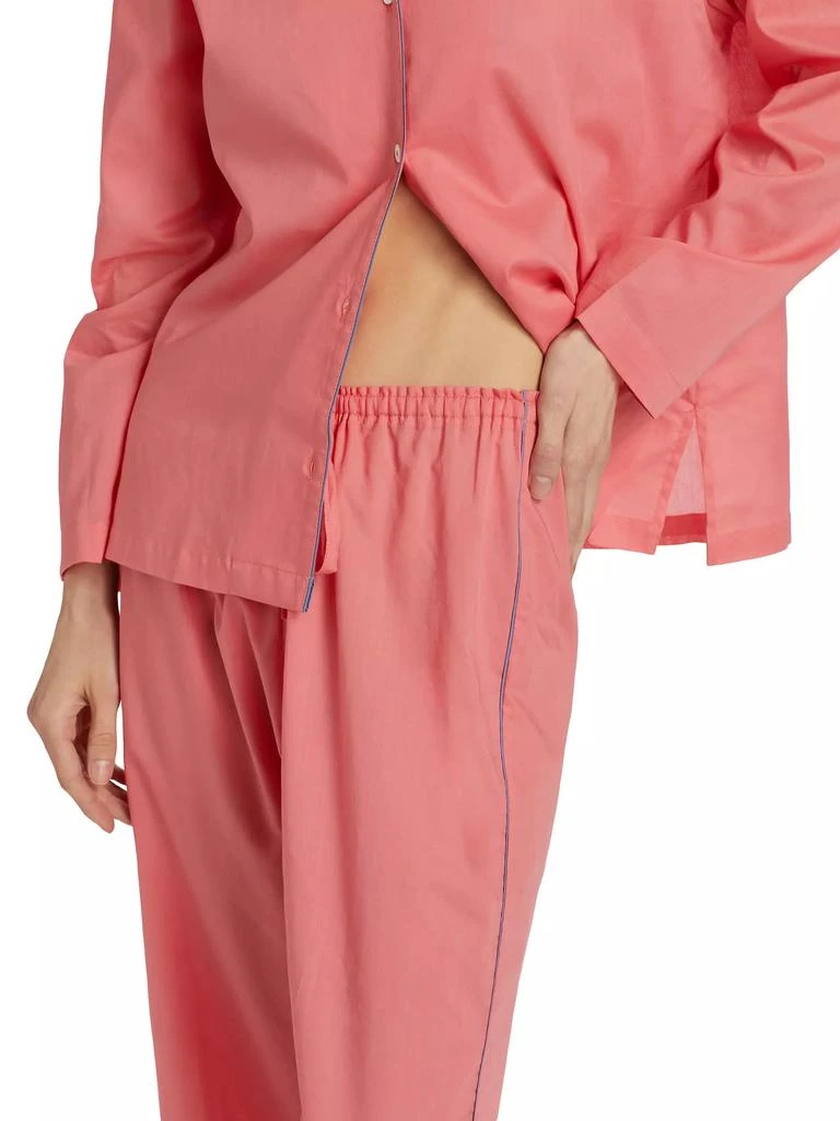 Pour Les Femmes Sport Cotton Long 2-Piece Pajama Set 6