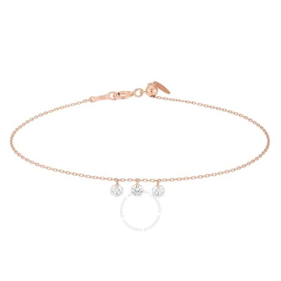 Persée Danae 18k Rose Gold Suspended 3 Diamond Bracelet 1