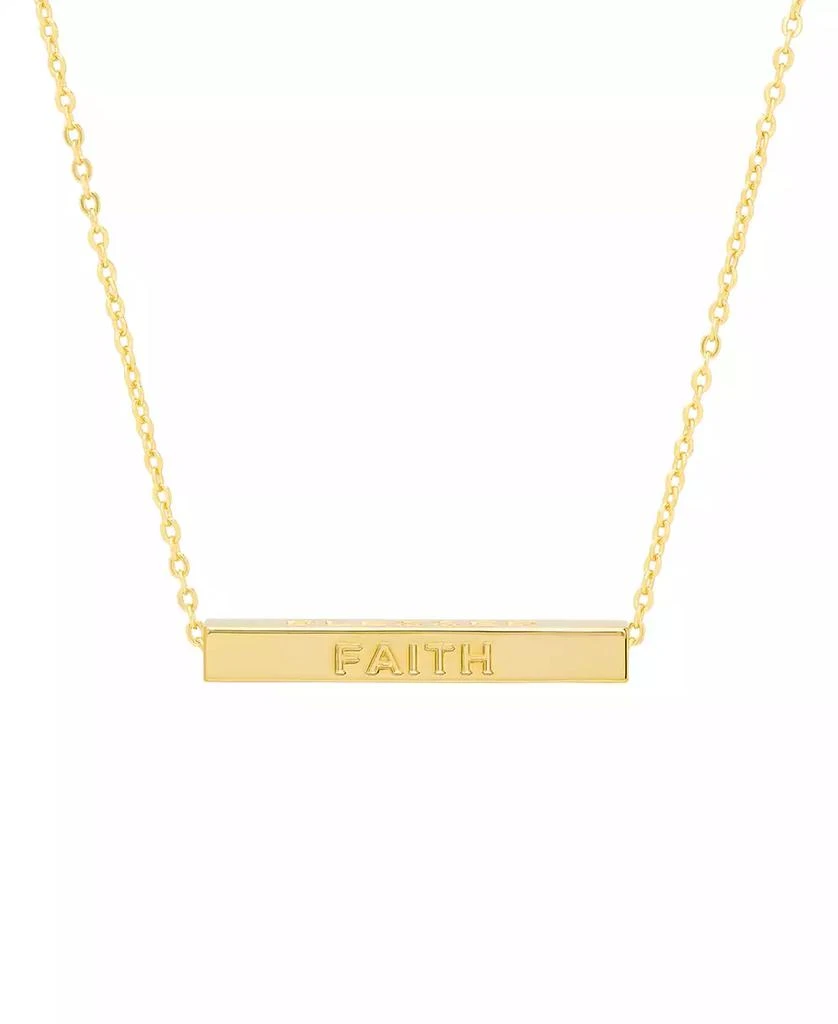 Macy's Gold Plated Love, Faith, Believe, Blessed Necklace 3