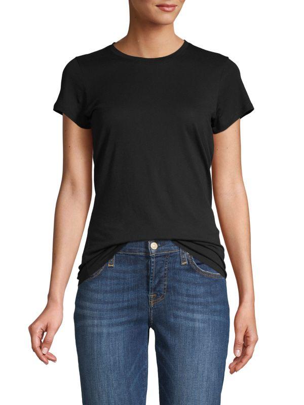 Vince Solid Pima Cotton Blend Tee